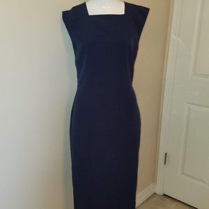 Retro Navy Banana Republic Midi Dress - 6